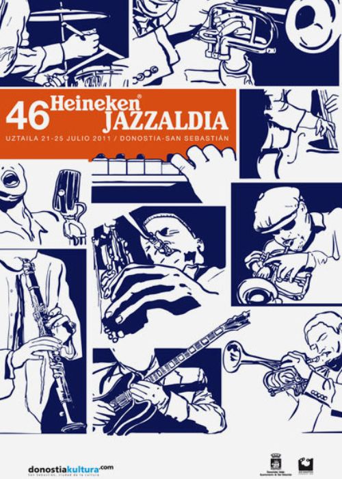 46. Jazzaldia 2011 kartela (egileak: Luna Costantini & Grace Mallea).