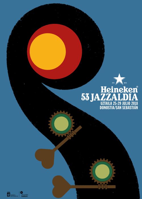 Poster 53 Jazzaldia 2018 (author: José Luis Lanzagorta).