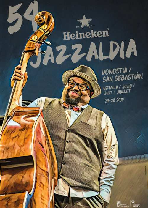 54. Jazzaldia 2019 kartela (egilea: Pedro Párraga).